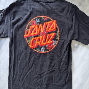Santa Cruz Skateboards Black Short Sleeve Tee